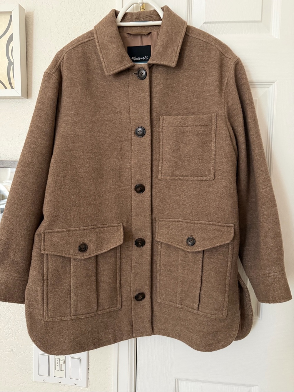Madewell Brown Wool-Blend Field Jacket